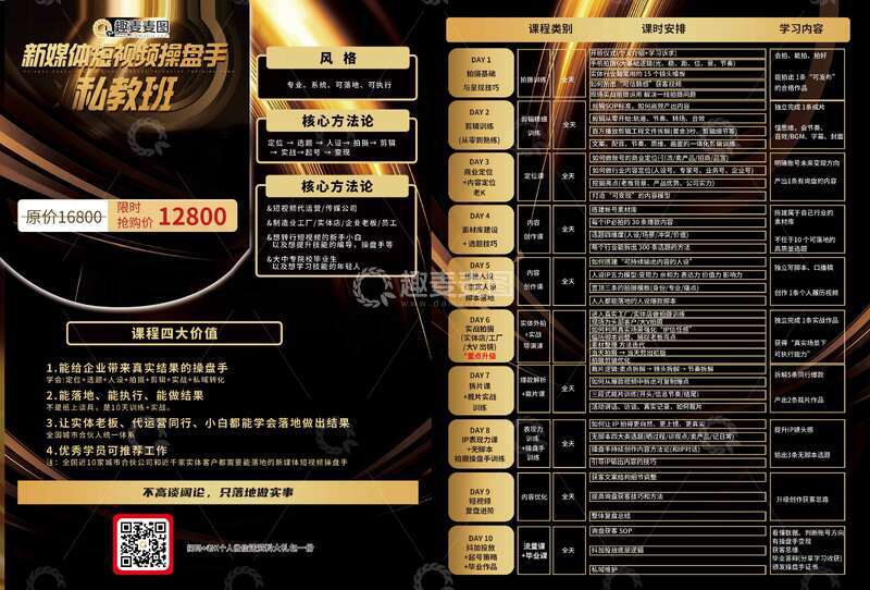 源文件下载【趣麦麦图】黑金色高端课程宣传海报