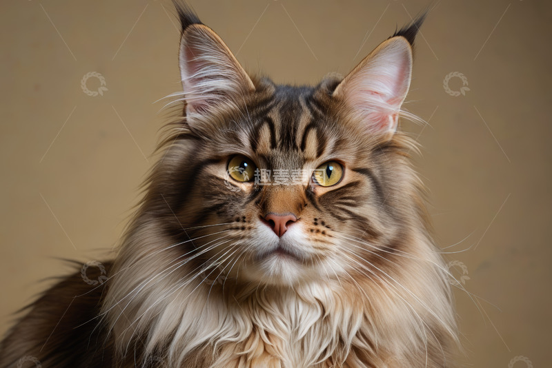 高清大图下载【趣麦麦图】缅因猫特写