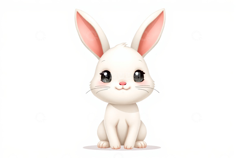 高清大图下载【趣麦麦图】可爱卡通白兔形象素材