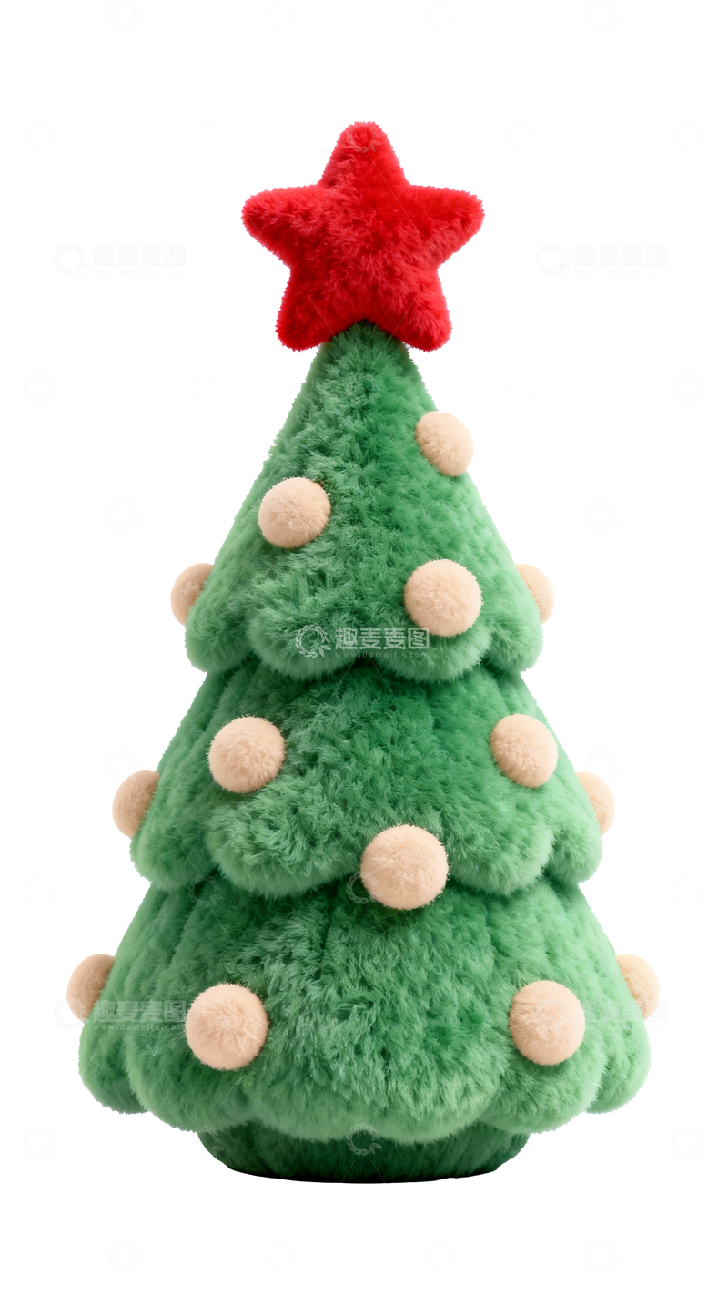 源文件下载【趣麦麦图】毛绒质感圣诞树8