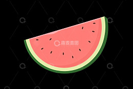 卡通风格切片西瓜