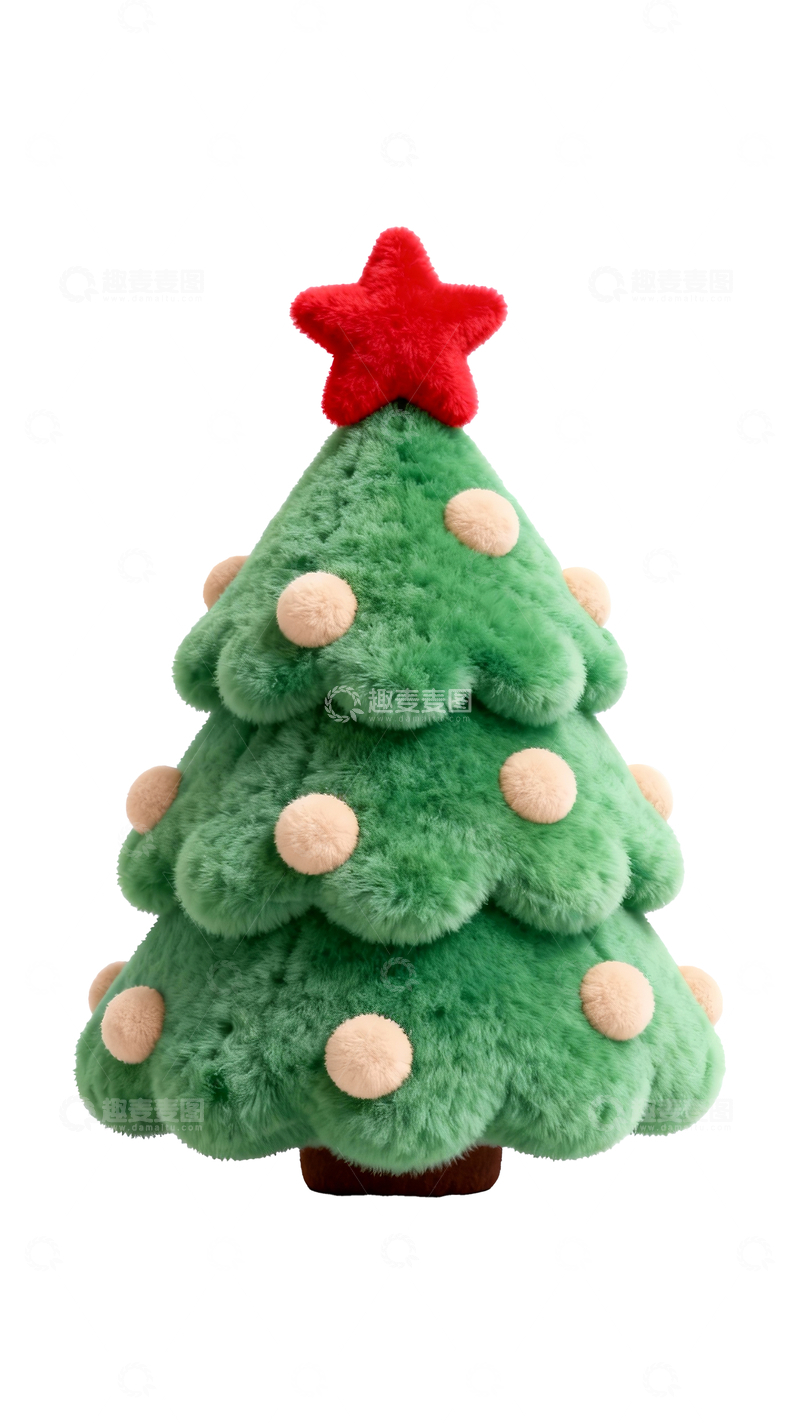 源文件下载【趣麦麦图】毛绒质感圣诞树6