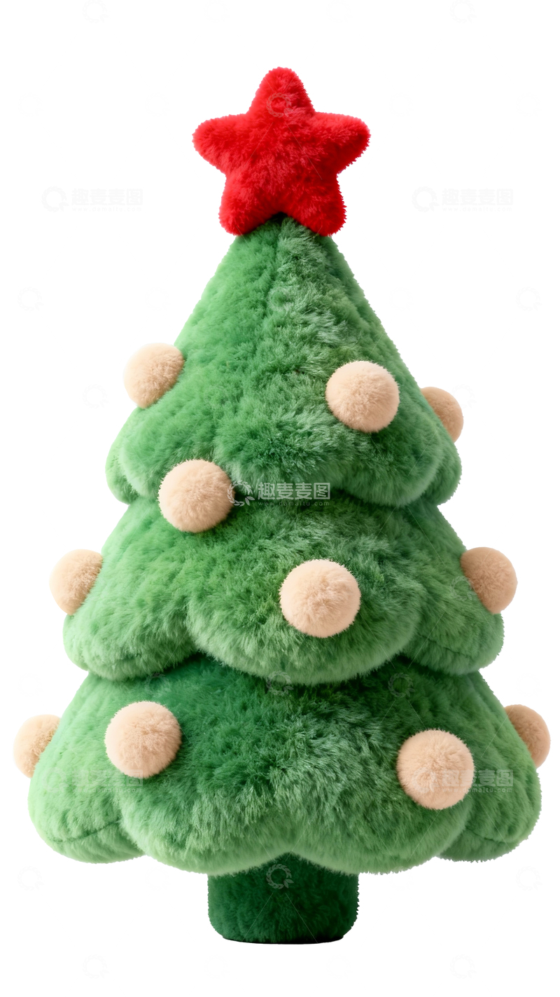 源文件下载【趣麦麦图】毛绒质感圣诞树7