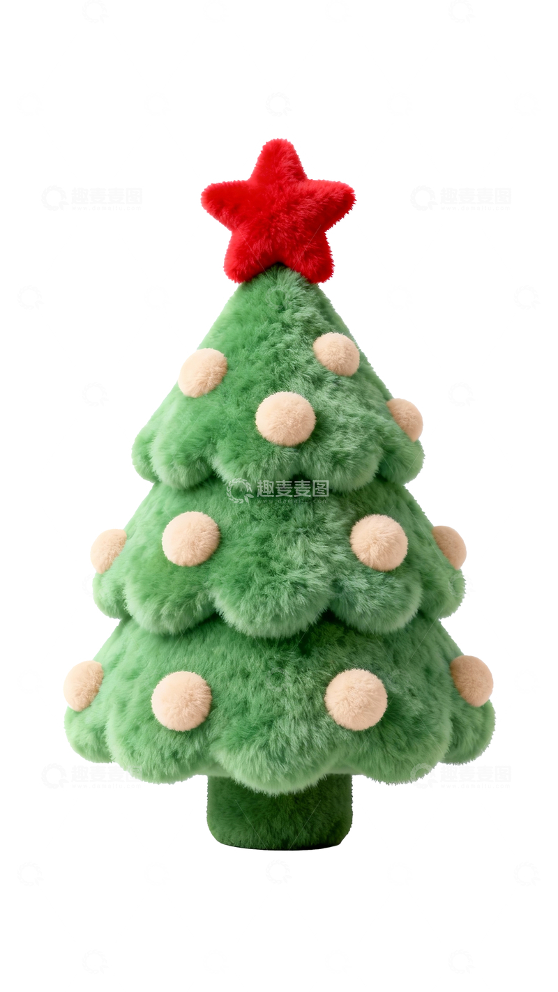 源文件下载【趣麦麦图】毛绒质感圣诞树5