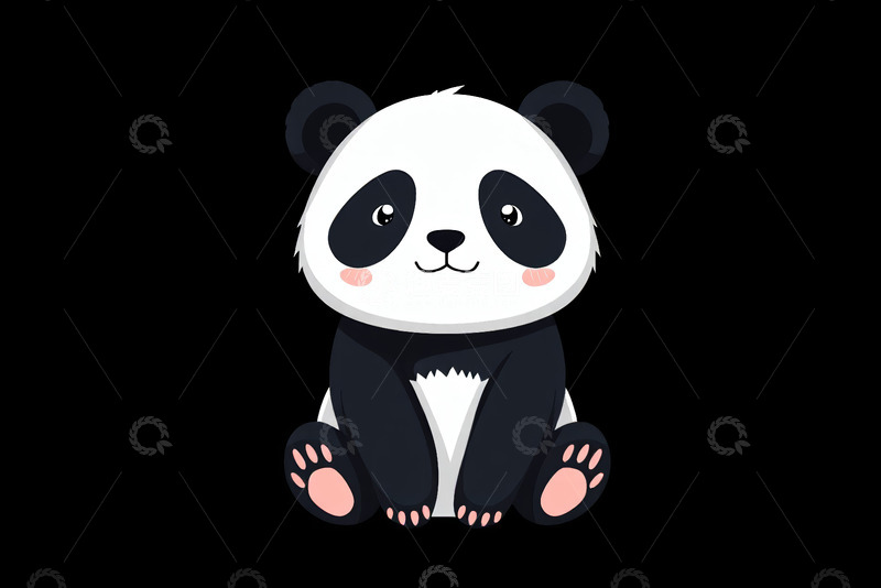 高清大图下载【趣麦麦图】卡通熊猫形象素材