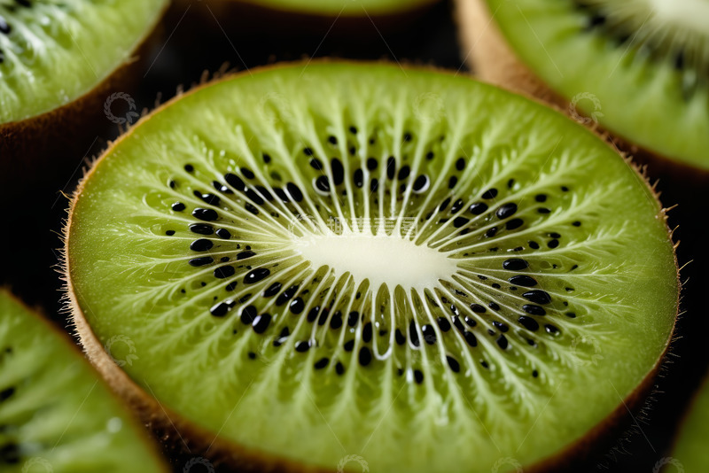 高清大图下载【趣麦麦图】切开的猕猴桃特写