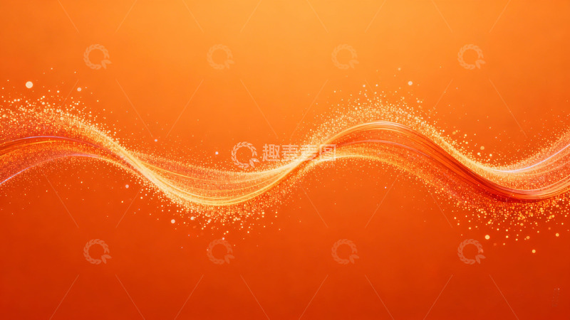 高清大图下载【趣麦麦图】橙红色波纹背景设计素材