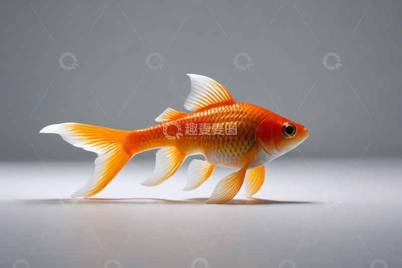 高清大图下载【趣麦麦图】橙色金鱼特写素材