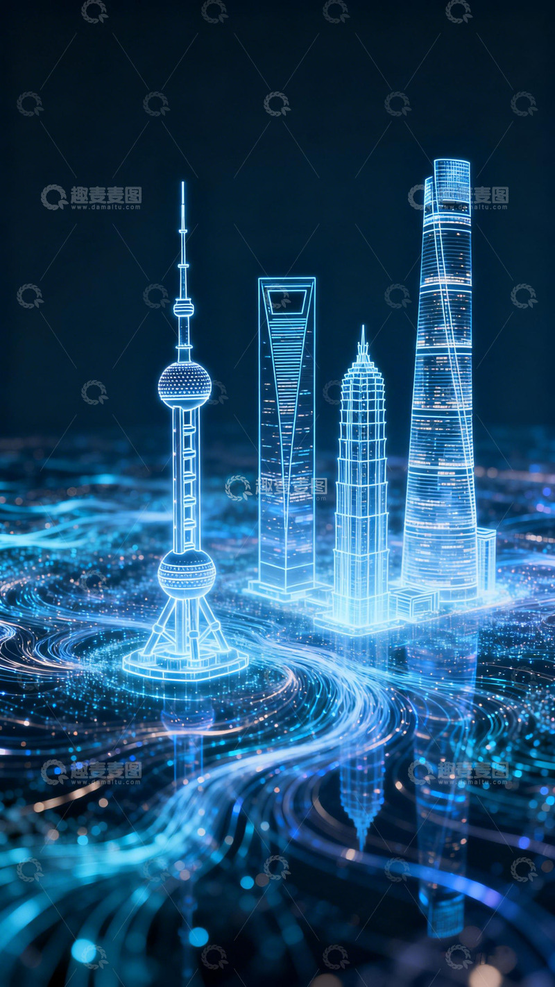 高清大图下载【趣麦麦图】未来科技城市建筑图