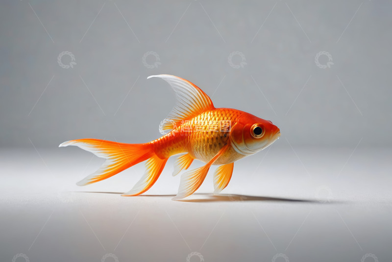 高清大图下载【趣麦麦图】特写橙色金鱼素材