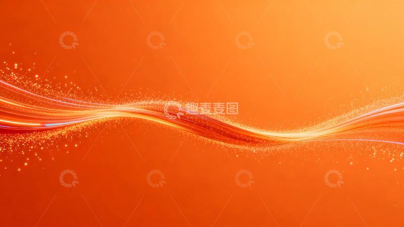 高清大图下载【趣麦麦图】橙红色波纹光效背景设计素材