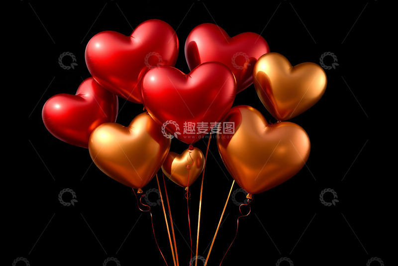 高清大图下载【趣麦麦图】红色礼盒配绿色丝带