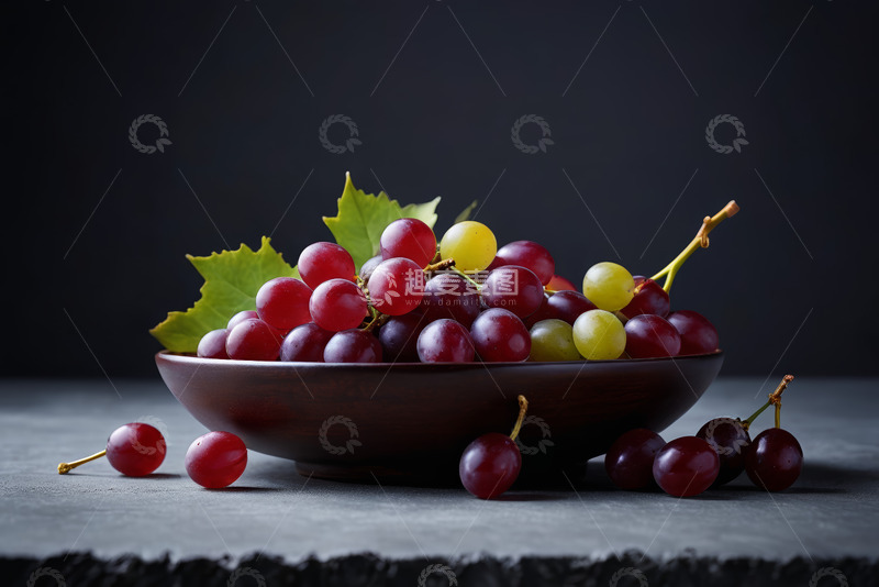 高清大图下载【趣麦麦图】碗装多彩葡萄静物特写