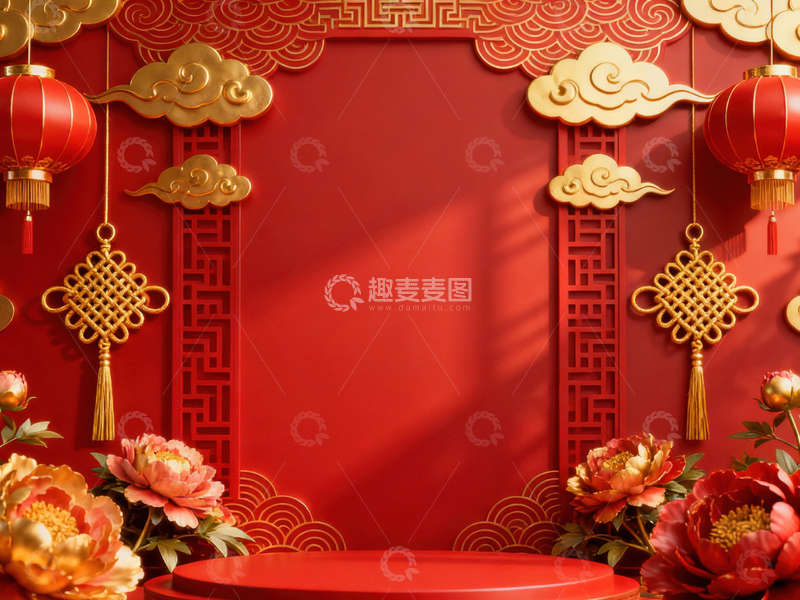 高清大图下载【趣麦麦图】新年元旦春节背景_普屏231