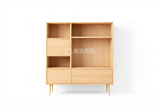 白色三抽屉柜子素材