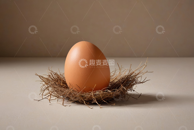高清大图下载【趣麦麦图】鸟巢中的鸡蛋静物素材
