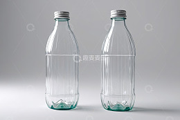 透明塑料瓶特写素材