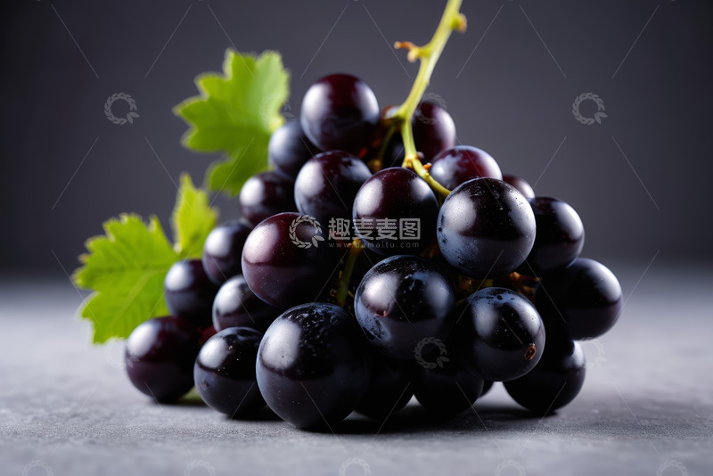 高清大图下载【趣麦麦图】紫葡萄特写静物素材