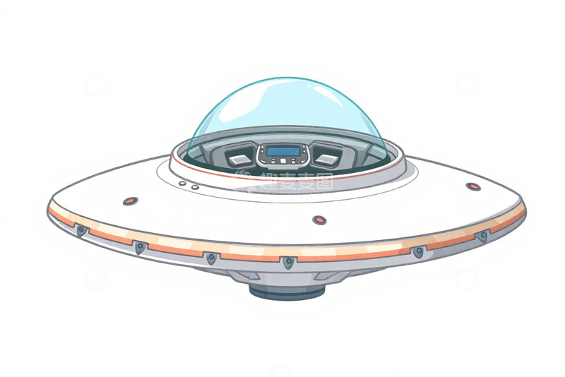 高清大图下载【趣麦麦图】卡通风格宇宙飞船