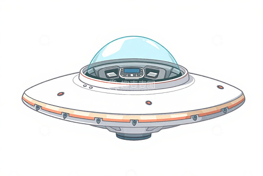 卡通风格宇宙飞船