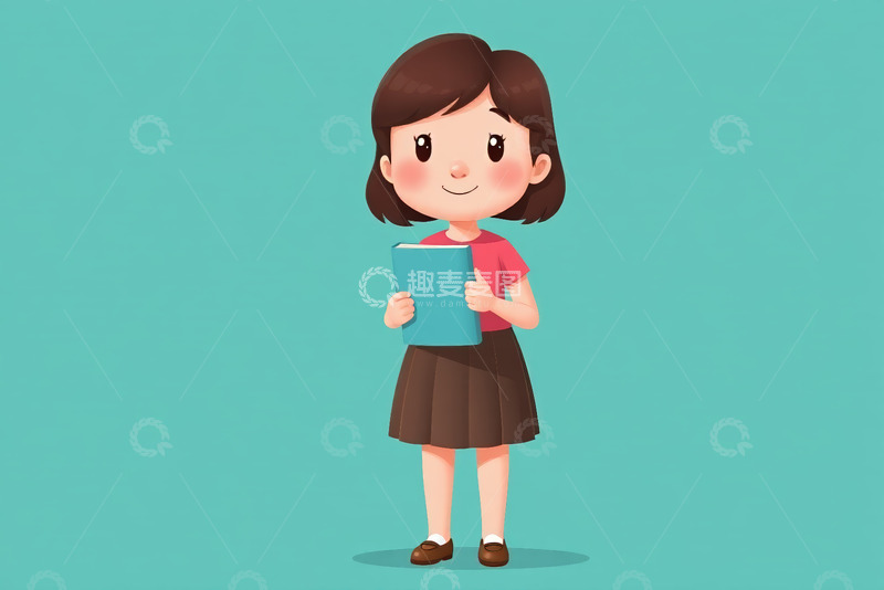 高清大图下载【趣麦麦图】卡通兔子在帐篷旁休闲场景