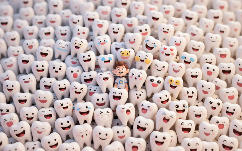 高清大图下载【趣麦麦图】可爱牙齿玩偶创意卡通摄影