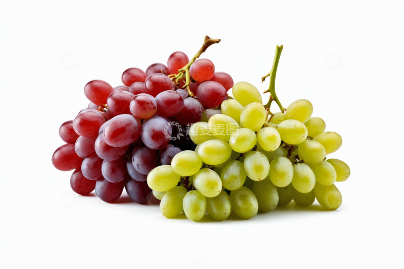 高清大图下载【趣麦麦图】两串新鲜葡萄特写