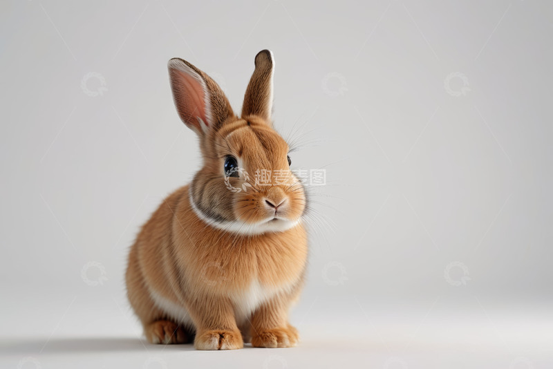 高清大图下载【趣麦麦图】棕色兔子特写