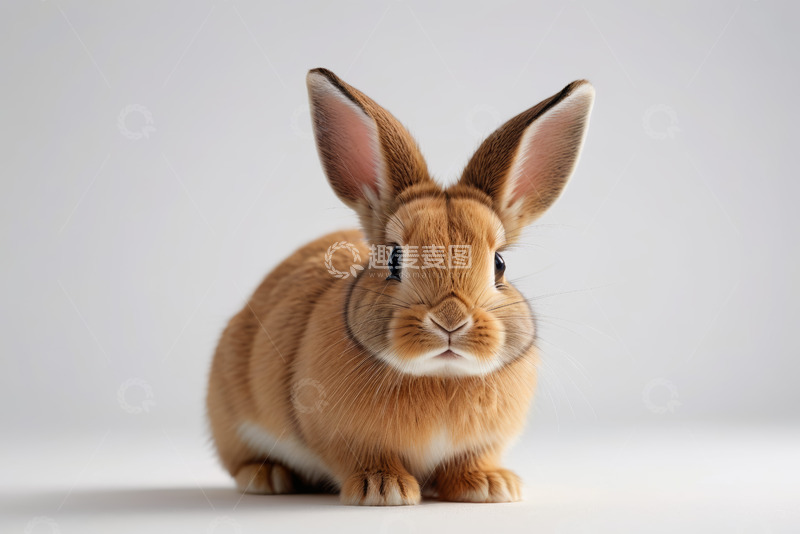 高清大图下载【趣麦麦图】可爱棕兔特写