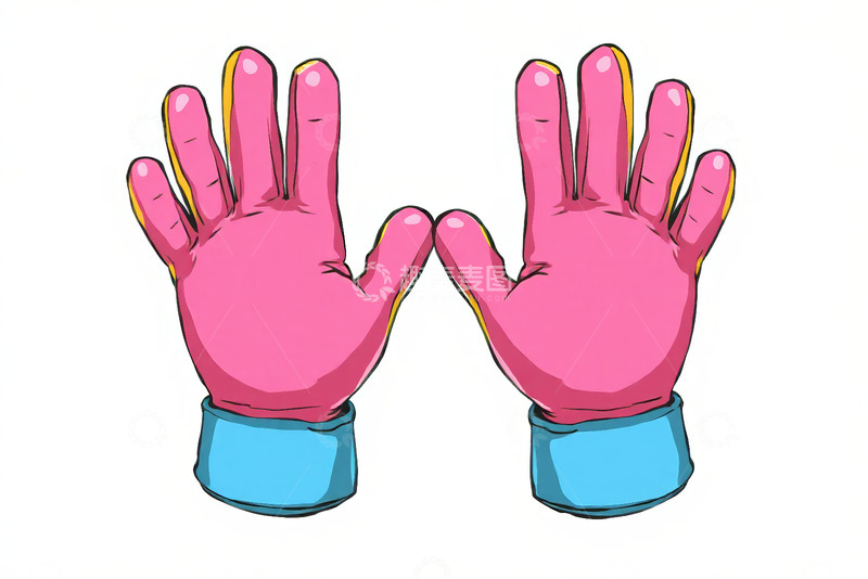 高清大图下载【趣麦麦图】卡通风格粉色滑雪护目镜