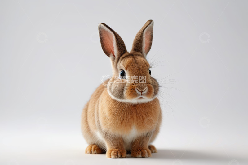 高清大图下载【趣麦麦图】可爱棕色兔子特写