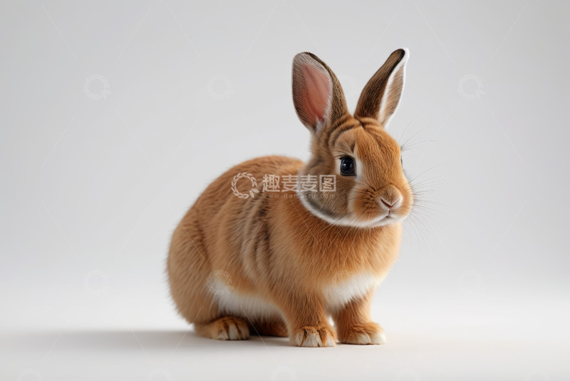 高清大图下载【趣麦麦图】棕色宠物兔子特写
