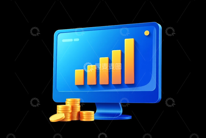 高清大图下载【趣麦麦图】卡通小猫坐于月亮云朵上