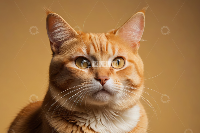 高清大图下载【趣麦麦图】橘猫特写