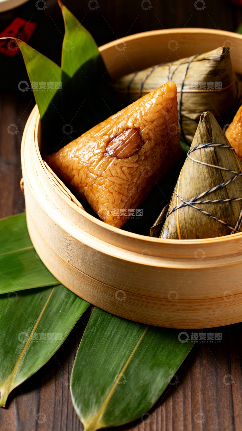 高清大图下载【趣麦麦图】-端午节粽子背景_竖屏072