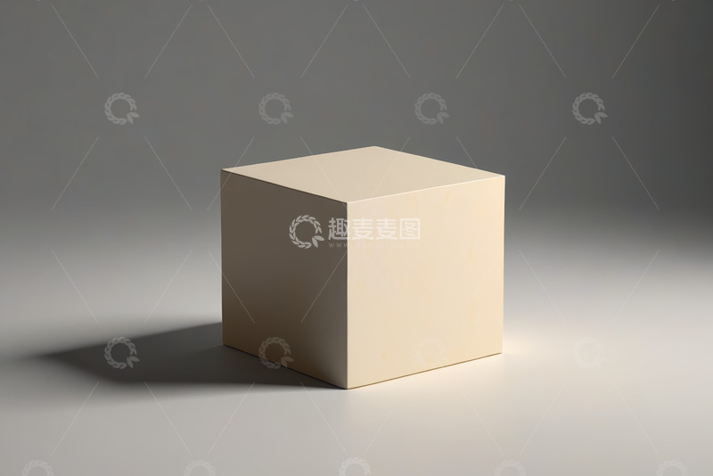 高清大图下载【趣麦麦图】米色立方体静物特写