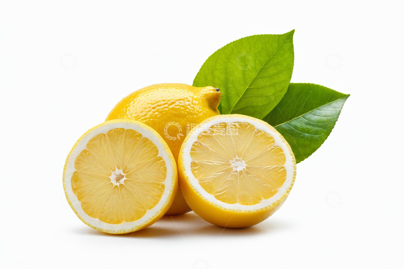 高清大图下载【趣麦麦图】新鲜柠檬及切片特写