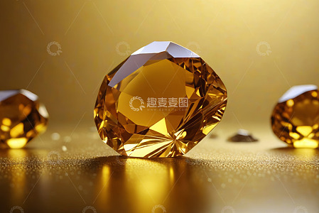 金色钻石特写素材
