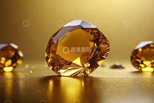 金色钻石特写素材