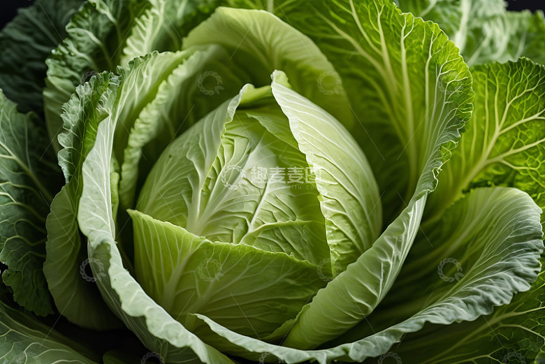 绿色卷心菜特写