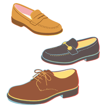 手绘皮鞋插画设计素材
