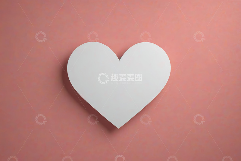 高清大图下载【趣麦麦图】粉色背景白色心形图案