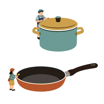 卡通厨房用具插画设计素材