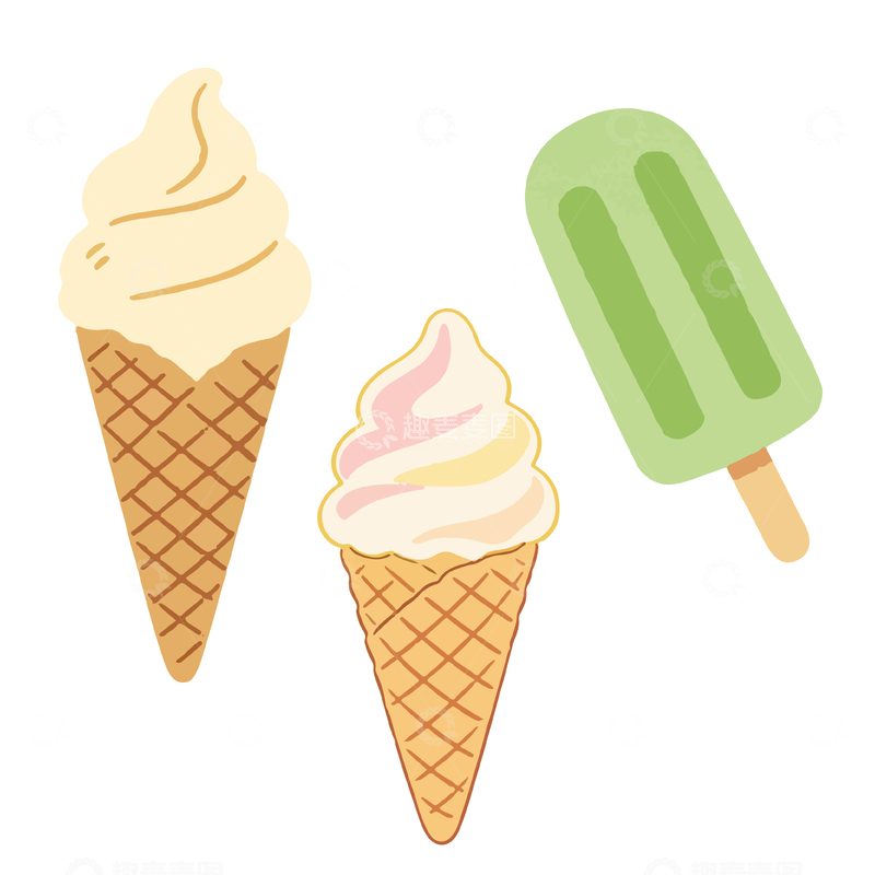 源文件下载【趣麦麦图】卡通冰淇淋矢量图设计素材