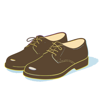 插画风格男士皮鞋设计素材