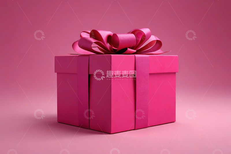 高清大图下载【趣麦麦图】粉红色礼物盒特写
