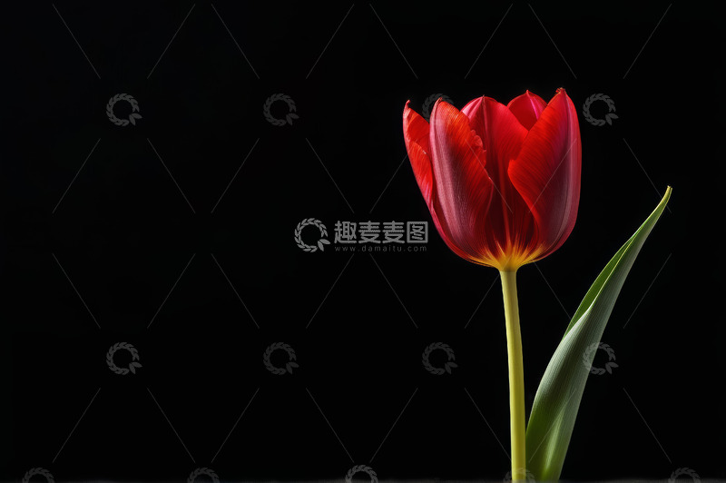 高清大图下载【趣麦麦图】红色郁金香特写