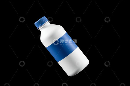 蓝白配色卡通风格厢式车