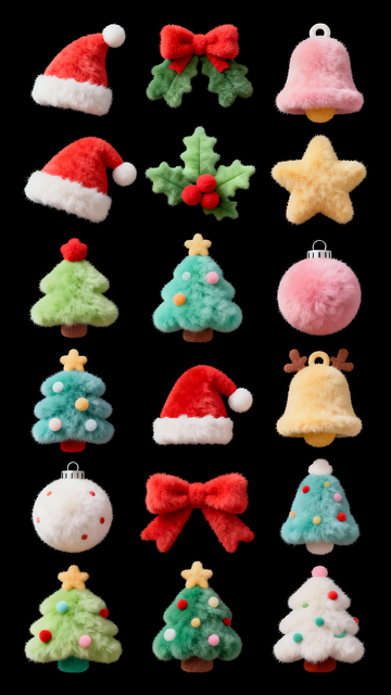 3d毛绒圣诞元素11