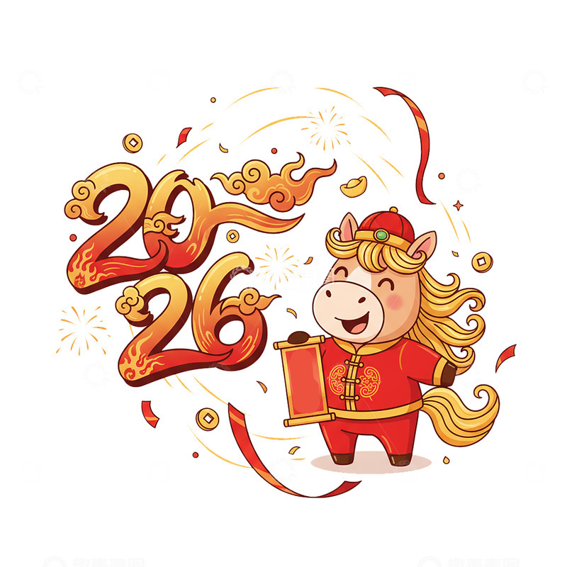 高清大图下载【趣麦麦图】2026新年艺术字18